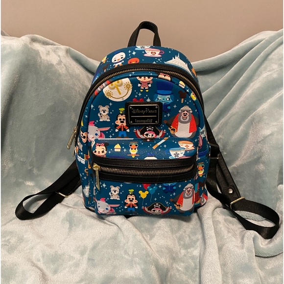 Loungefly Disney Parks Chibi Characters Attractions Mini Backpack - Picture 1 of 10